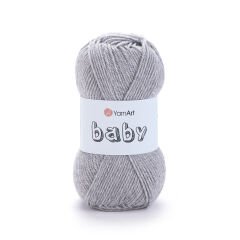 YARNART BABY - BABY YARN GREY - 195