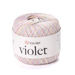 YARNART VIOLET MELANGE - MULTICOLOR MERCERIZED LACE YARN VARIEGATED - 3194