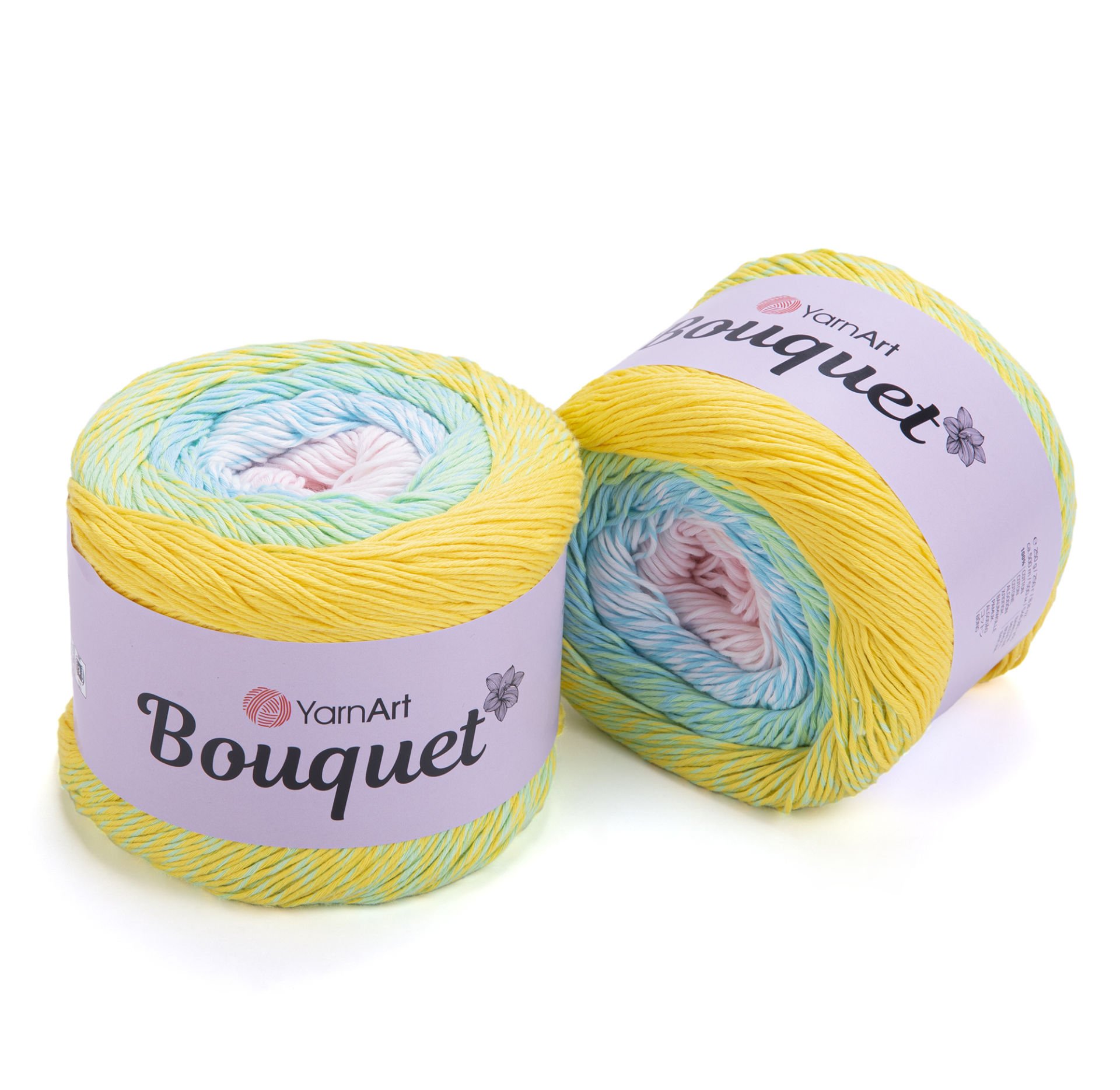 YARNART BOUQUET - MULTICOLOR KNITTING YARN VARIEGATED - 703