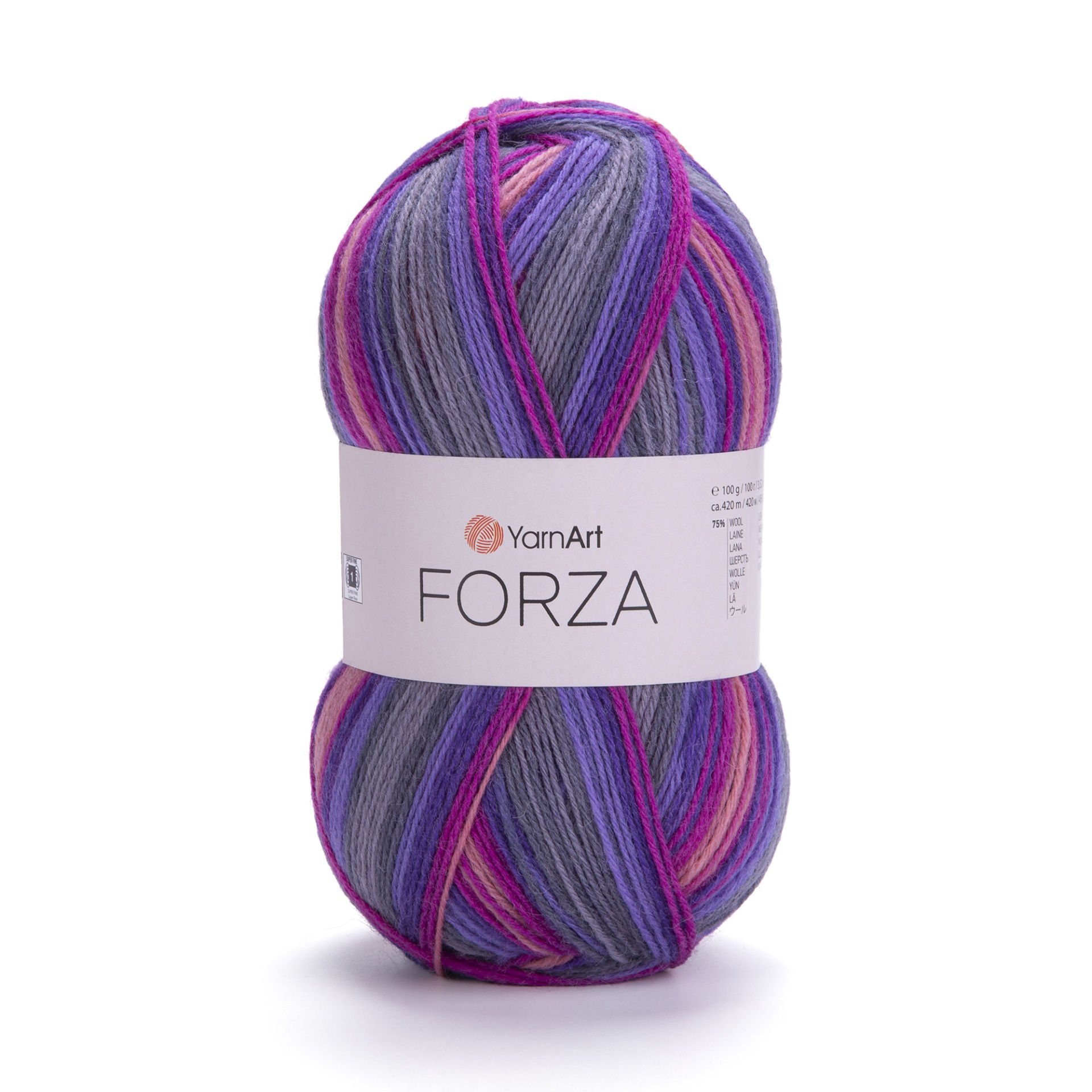 YARNART FORZA - MULTICOLOR KNITTING YARN VARIEGATED - 2501