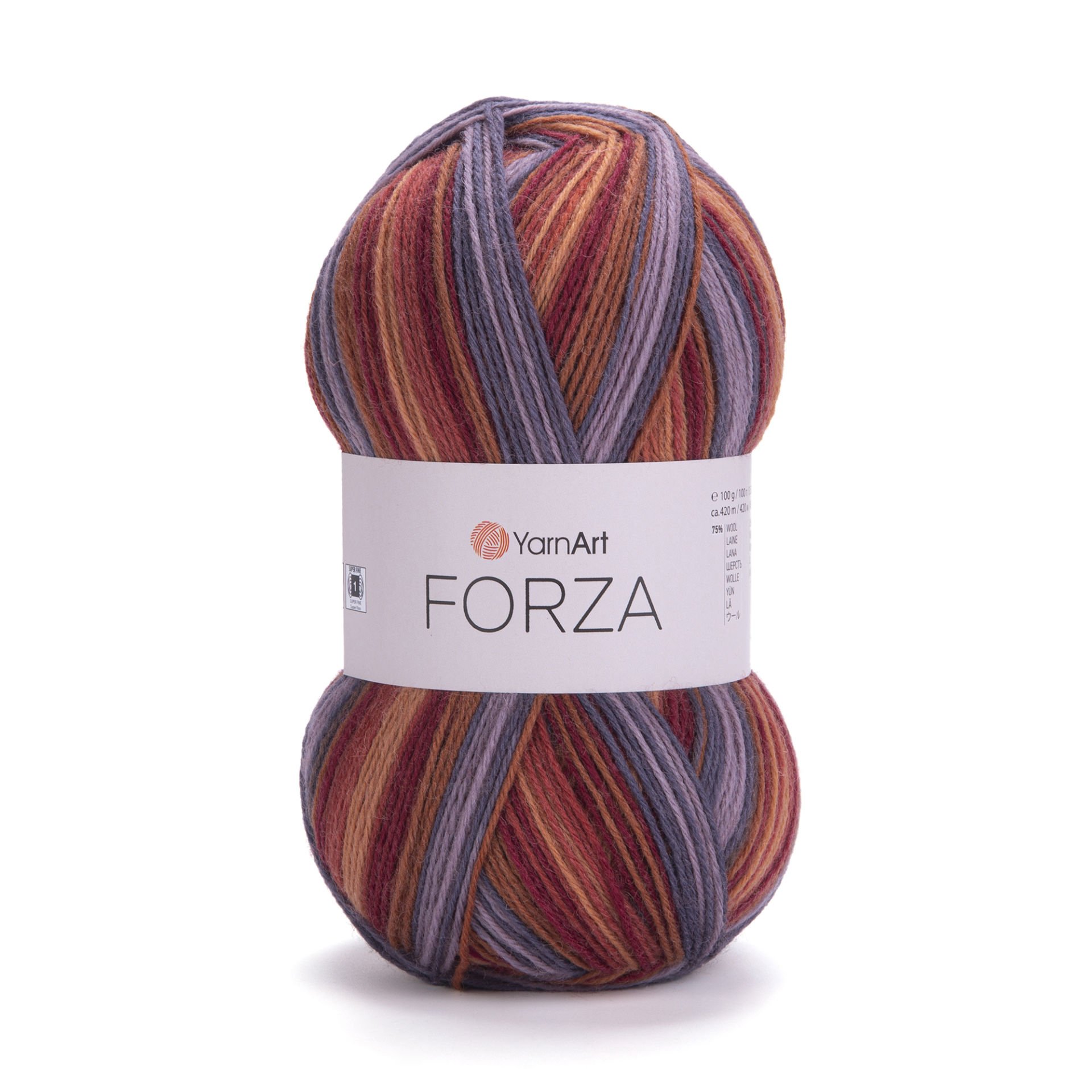 YARNART FORZA - MULTICOLOR KNITTING YARN VARIEGATED - 2503