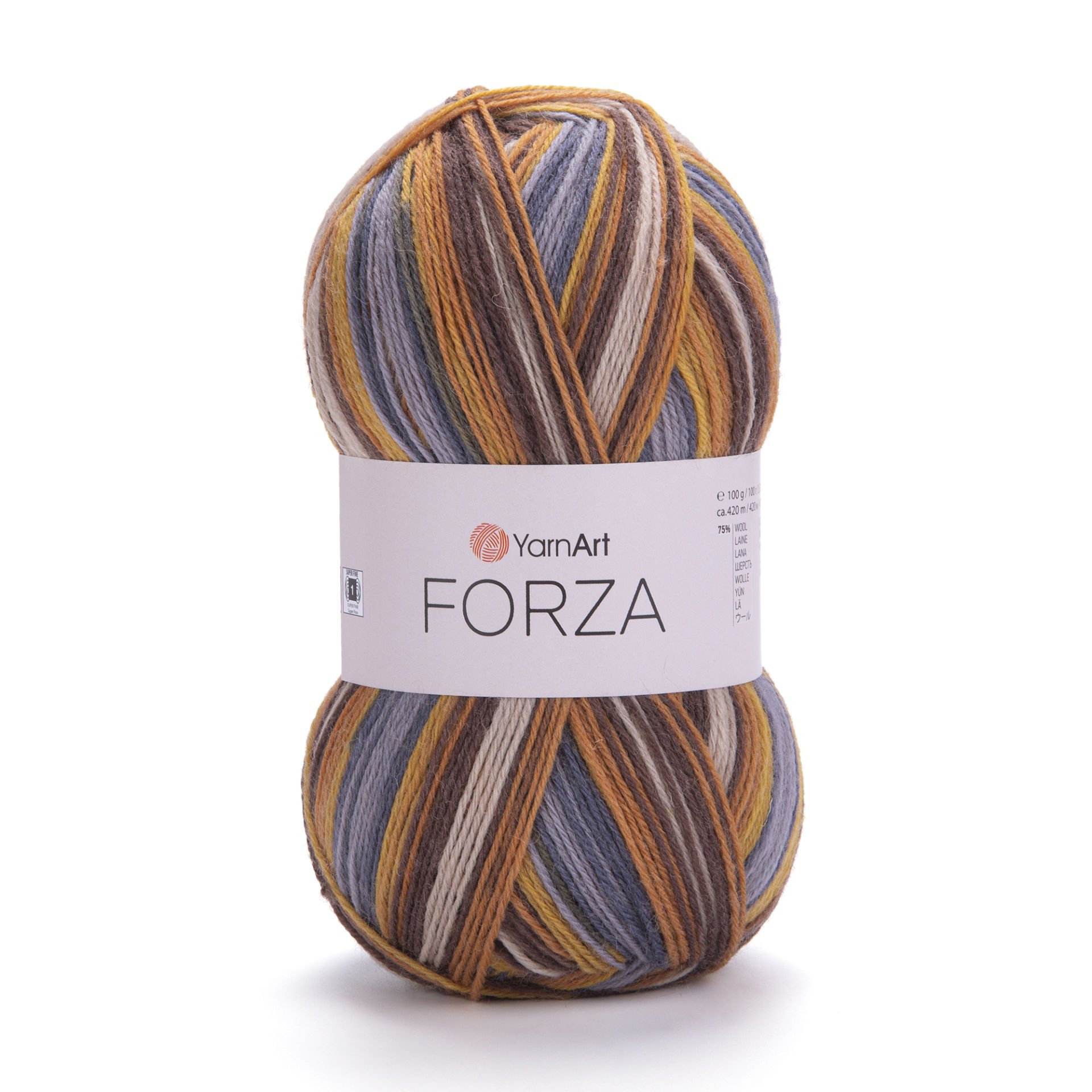 YARNART FORZA - MULTICOLOR KNITTING YARN VARIEGATED - 2504