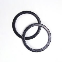 ACRYLIC ROUND BAG HANDLE - 2 PCS BLACK