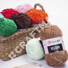 YARNART VELOUR - VELVET KNITTING YARN