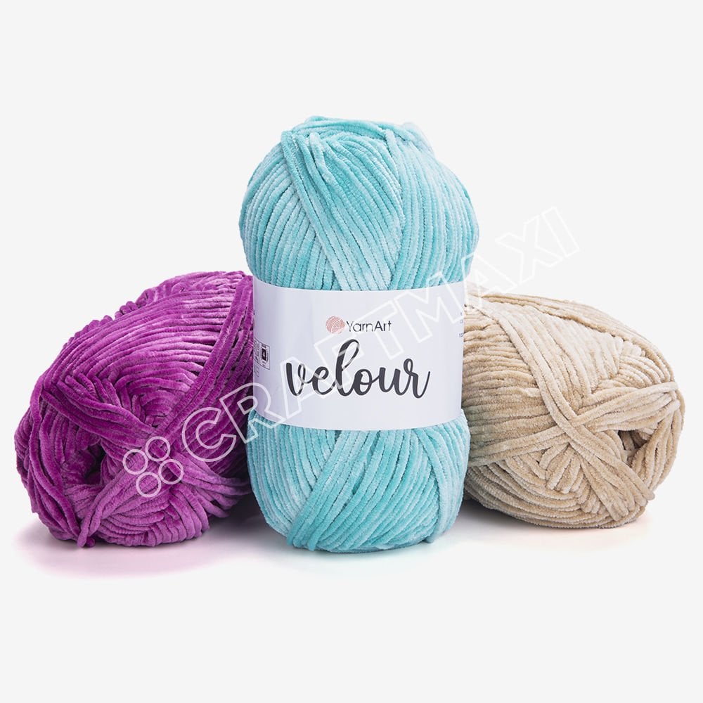 YARNART VELOUR - VELVET KNITTING YARN