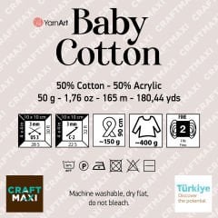 YARNART BABY COTTON - BABY YARN GREEN - 440