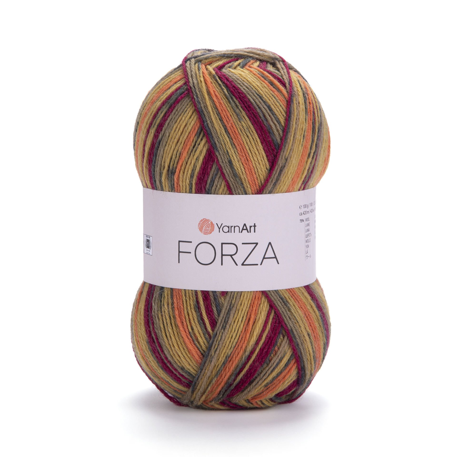 YARNART FORZA - MULTICOLOR KNITTING YARN VARIEGATED - 2509