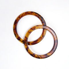 ACRYLIC ROUND BAG HANDLE - 2 PCS ORANGE