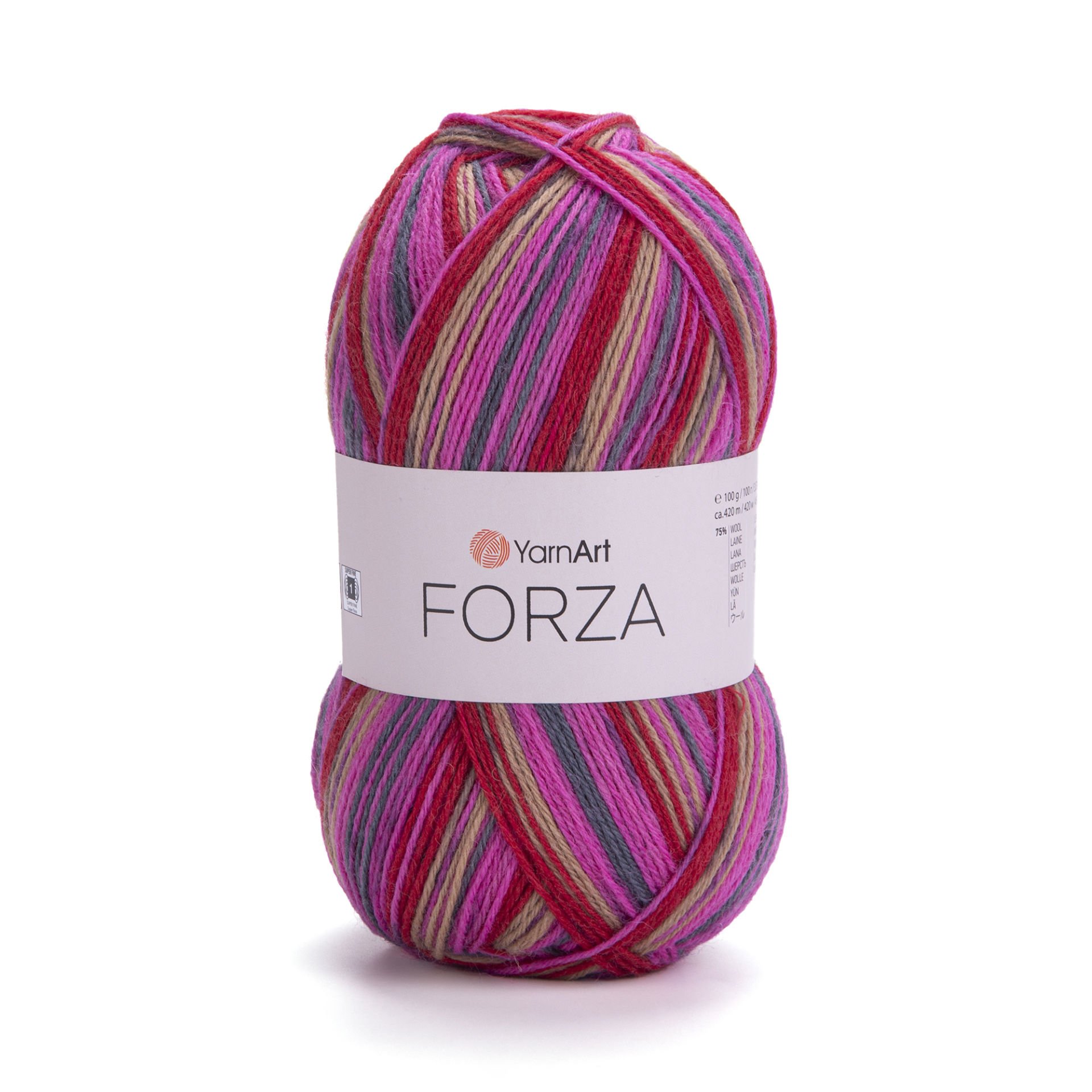 YARNART FORZA - MULTICOLOR KNITTING YARN VARIEGATED - 2510