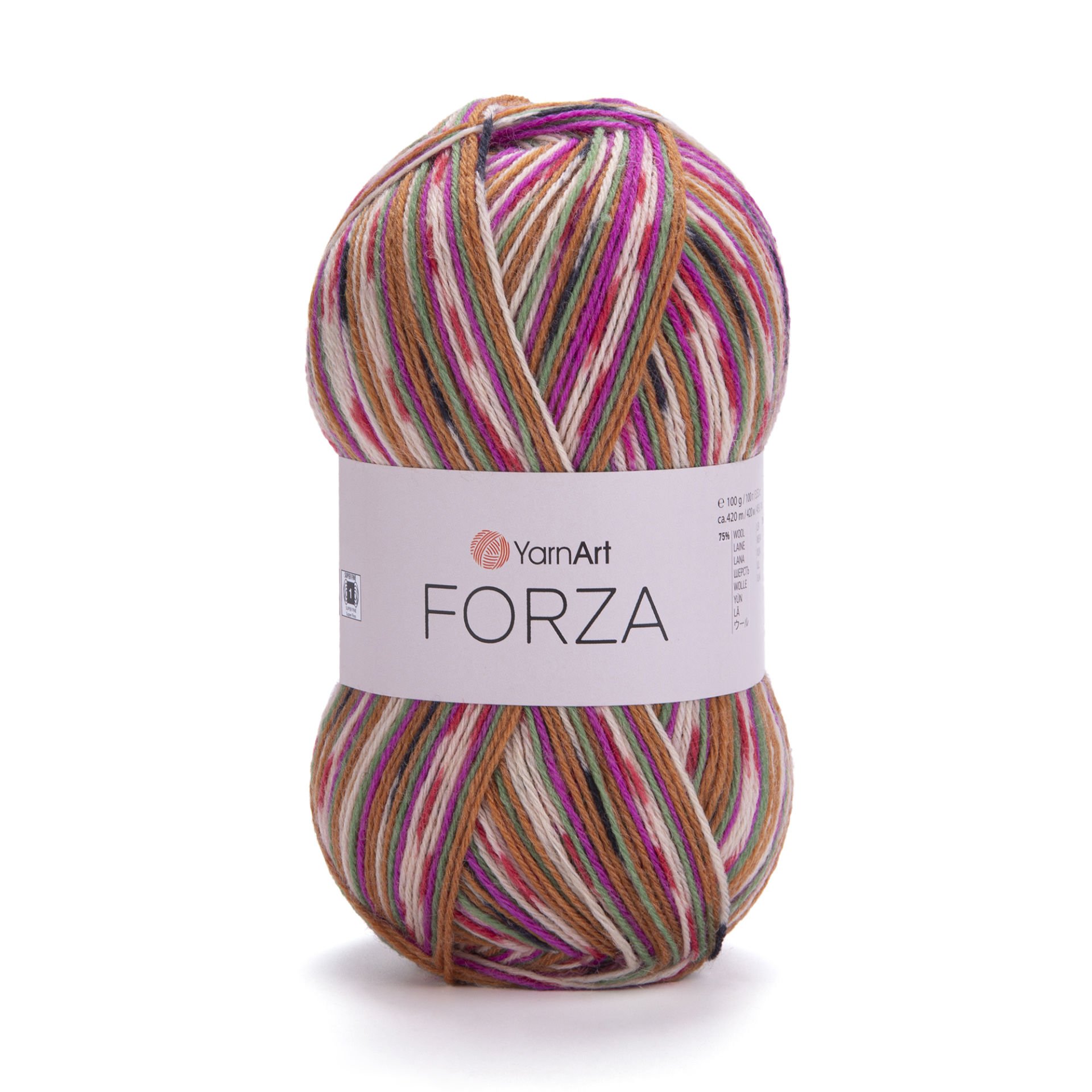 YARNART FORZA - MULTICOLOR KNITTING YARN VARIEGATED - 2513