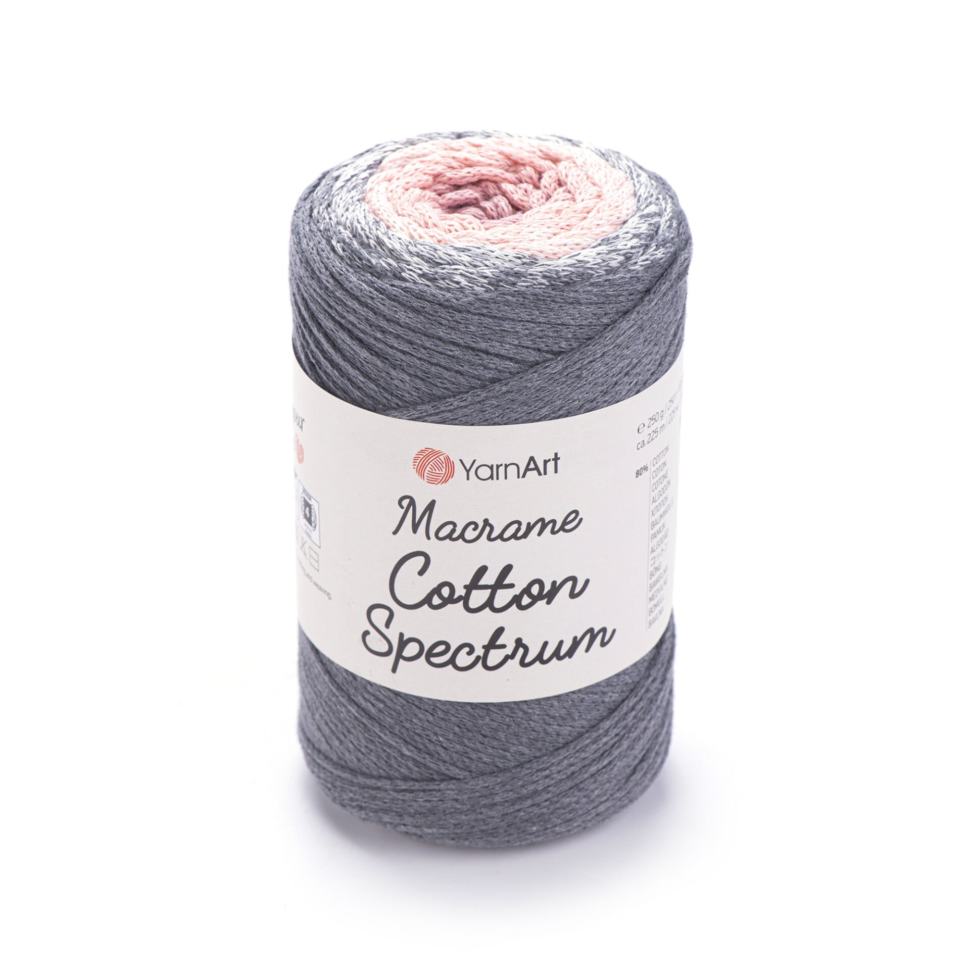 YARNART MACRAME COTTON SPECTRUM - MACRAME CORD VARIEGATED - 1306