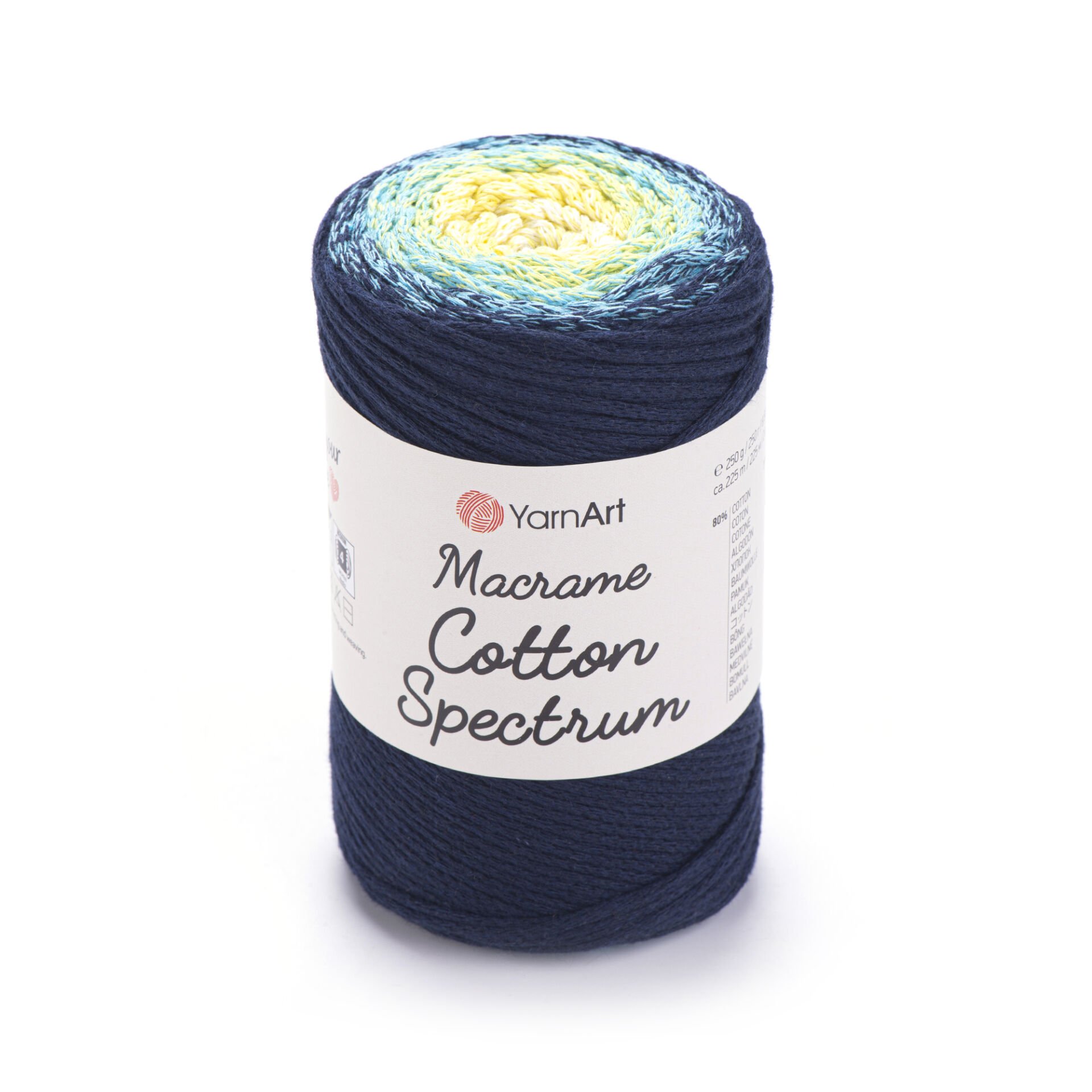 YARNART MACRAME COTTON SPECTRUM - MACRAME CORD VARIEGATED - 1328