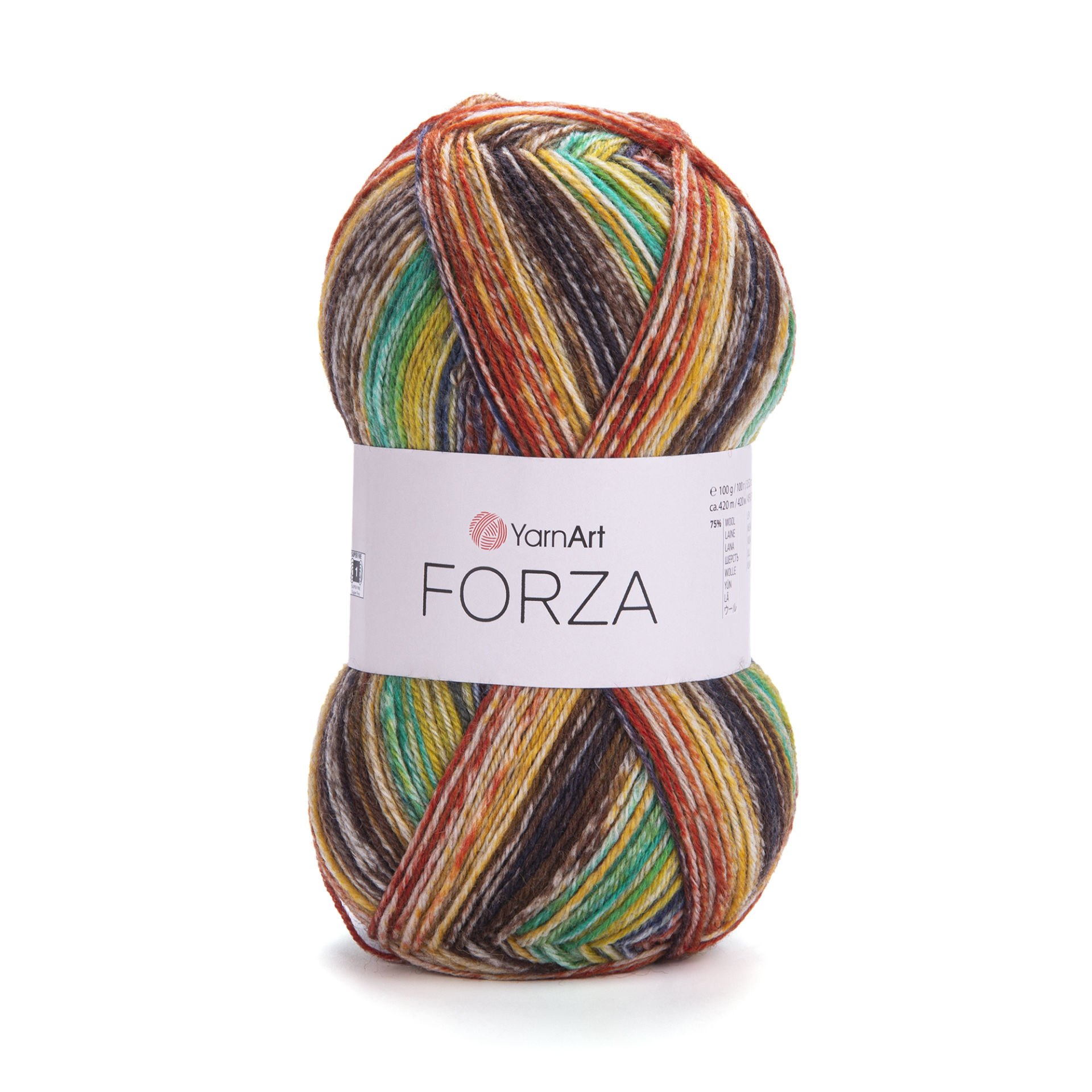YARNART FORZA - MULTICOLOR KNITTING YARN VARIEGATED - 2609