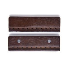 MAGNETIC WOODEN BAG FRAME 10 CM DARK BROWN