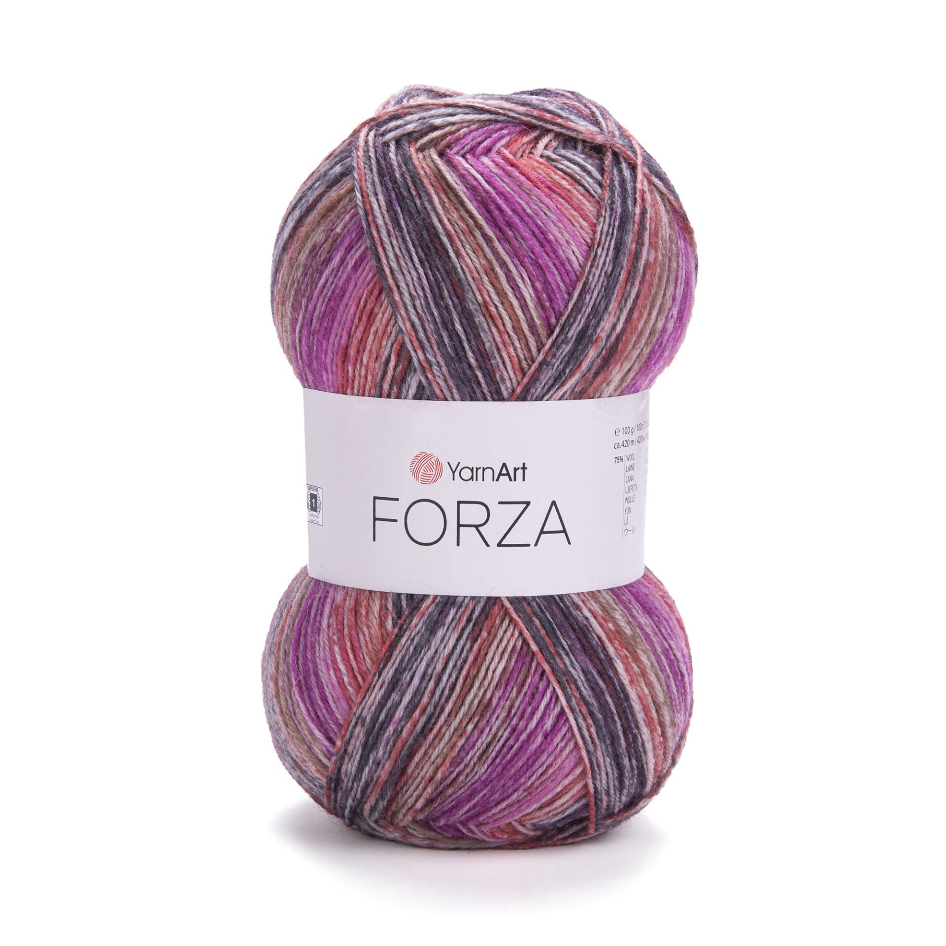 YARNART FORZA - MULTICOLOR KNITTING YARN VARIEGATED - 2601