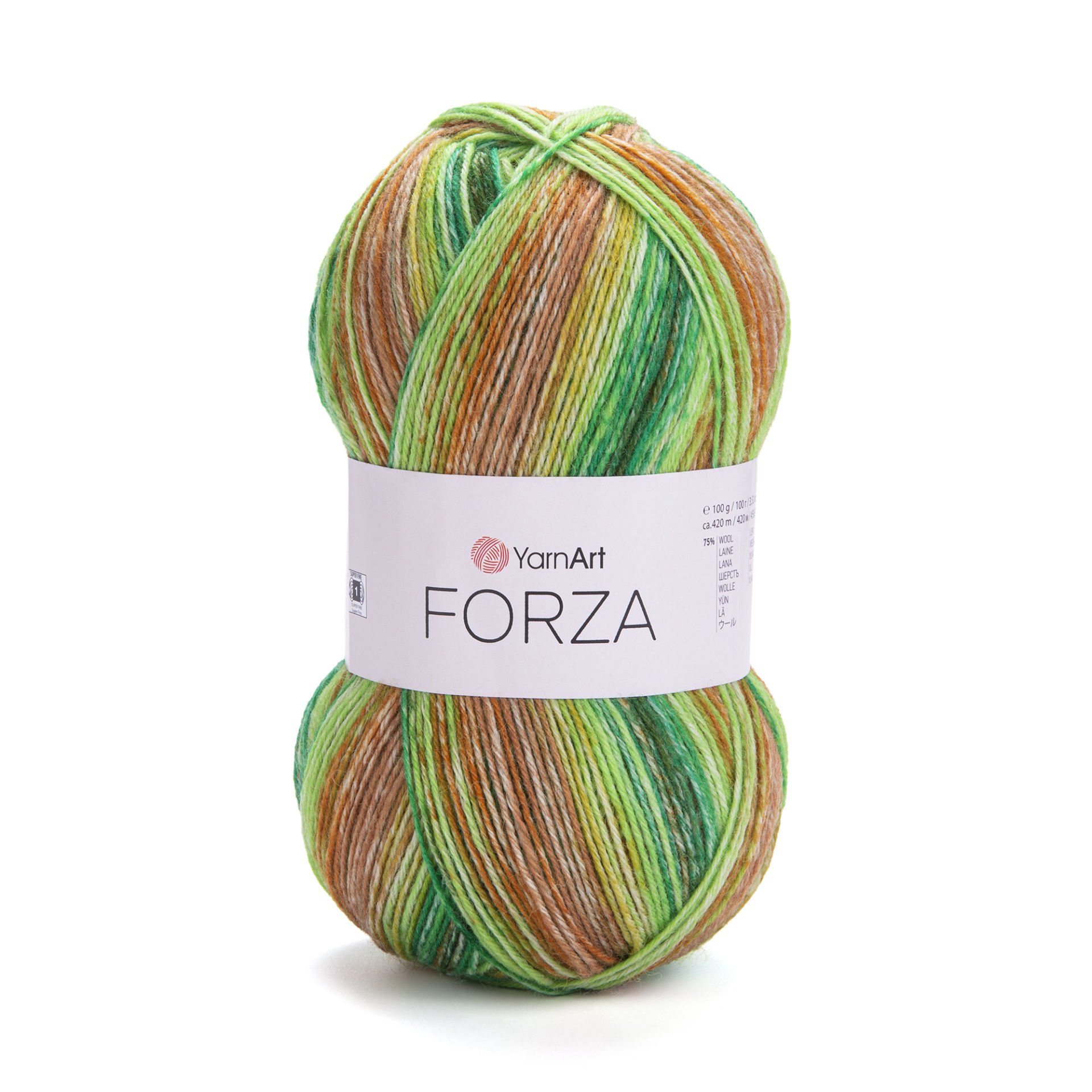 YARNART FORZA - MULTICOLOR KNITTING YARN VARIEGATED - 2604