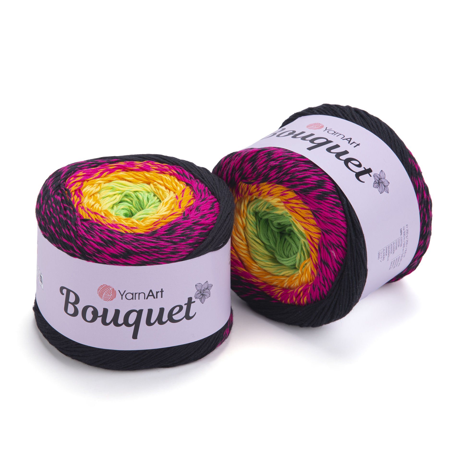 YARNART BOUQUET - MULTICOLOR KNITTING YARN VARIEGATED - 723