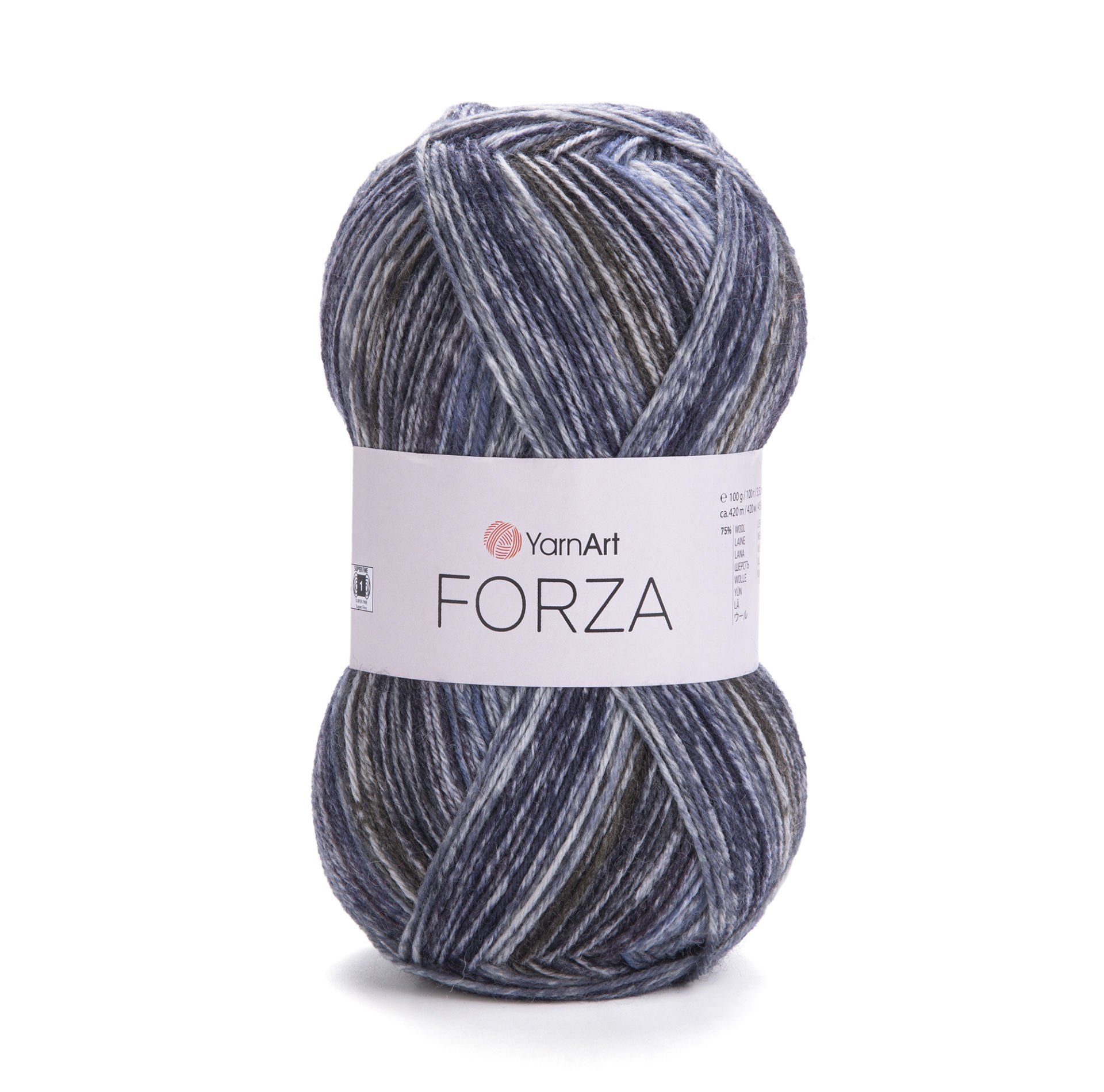 YARNART FORZA - MULTICOLOR KNITTING YARN VARIEGATED - 2606