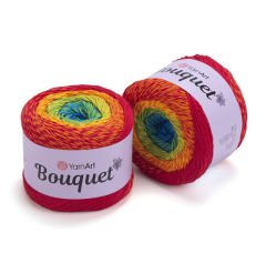 YARNART BOUQUET - MULTICOLOR KNITTING YARN VARIEGATED - 725