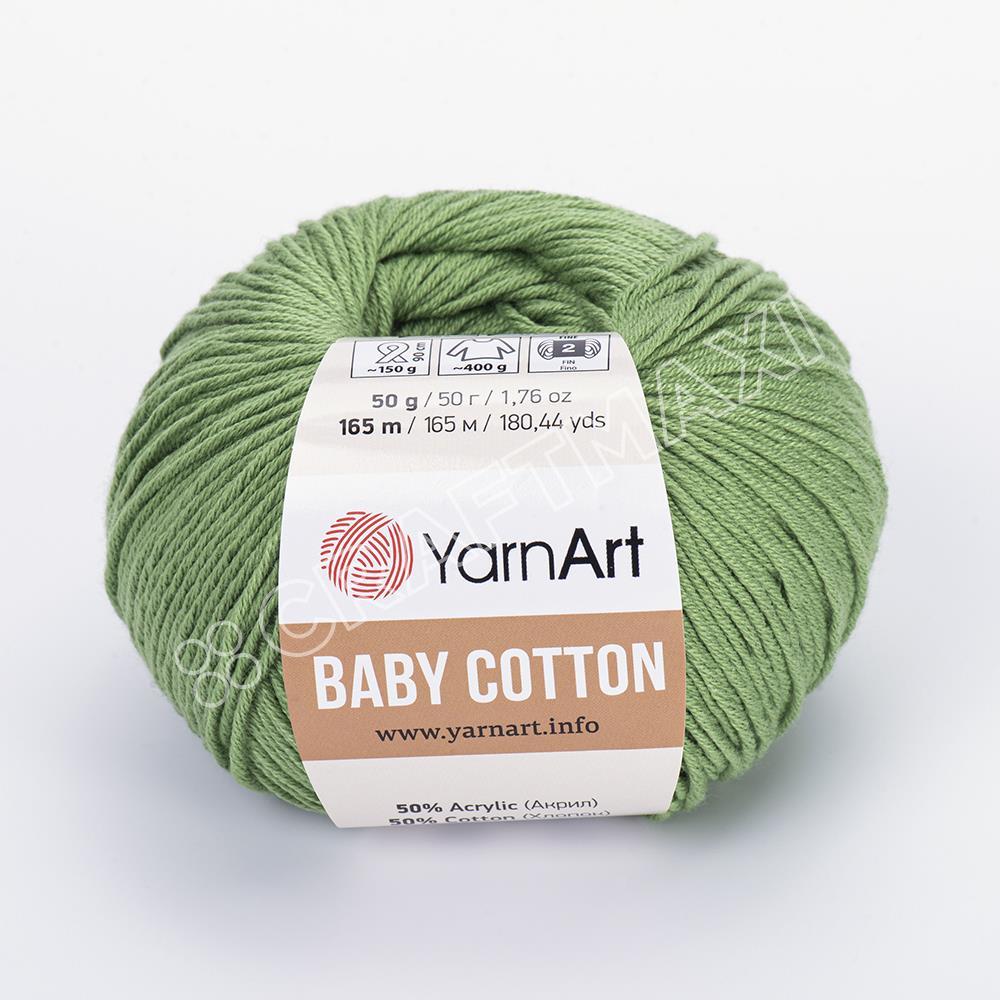 YARNART BABY COTTON - BABY YARN GREEN - 440