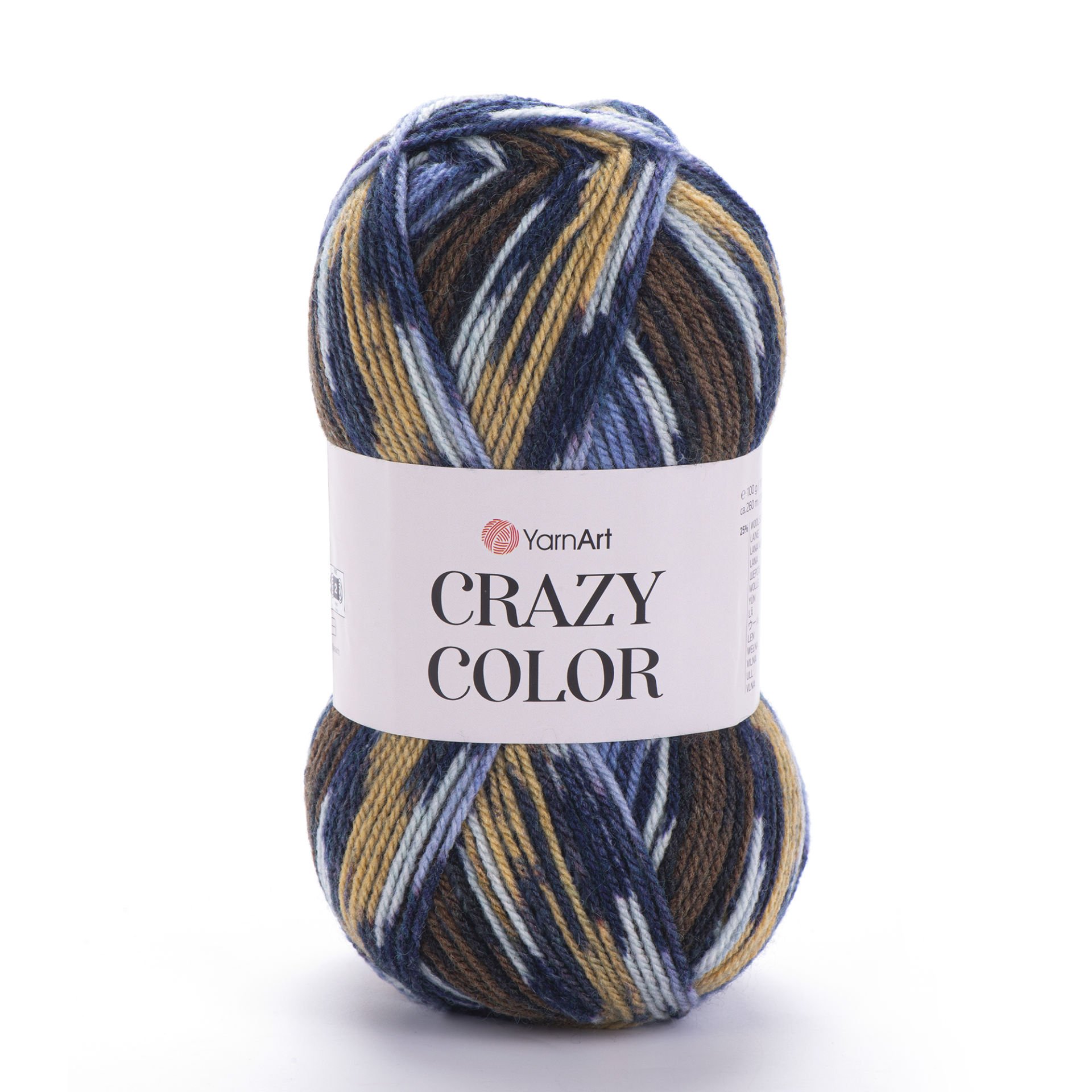 YARNART CRAZY COLOR - MULTICOLOR KNITTING YARN VARIEGATED - 182