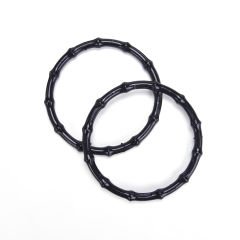 BAMBOO LOOKING BAG HANDLE 15 CM 2 PCS BLACK