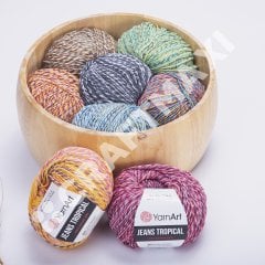 YARNART JEANS TROPICAL - MULTICOLOR KNITTING YARN VARIEGATED - 610