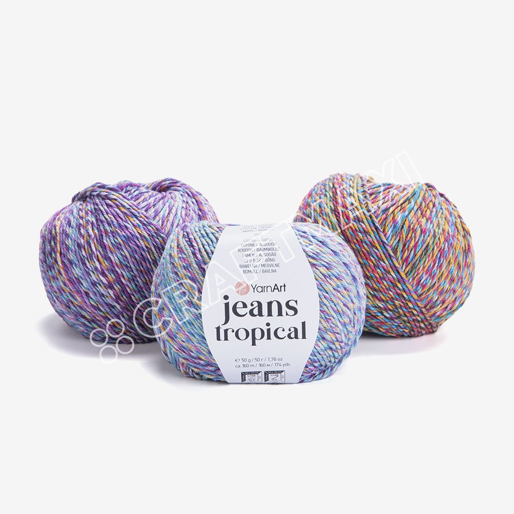 YARNART JEANS TROPICAL - MULTICOLOR KNITTING YARN