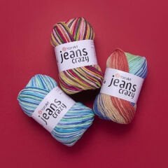 YARNART JEANS CRAZY - MULTICOLOR KNITTING YARN