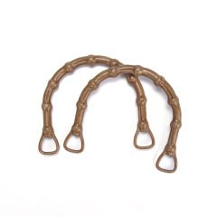 BAMBOO LOOKING U MODEL BAG HANDLE 2 PCS BROWN