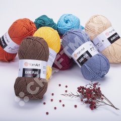 YARNART JEANS PLUS - KNITTING YARN LIGHT GREY - 49