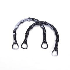 BAMBOO LOOKING U MODEL BAG HANDLE 2 PCS BLACK