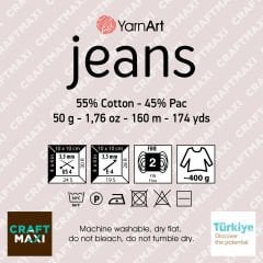 YARNART JEANS - KNITTING YARN CHERRY RED - 91