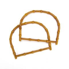 BAMBOO LOOKING D MODEL BAG HANDLE 2 PCS