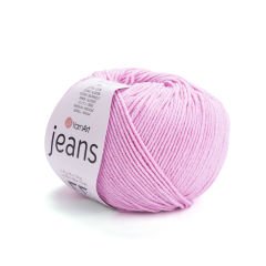 YARNART JEANS - KNITTING YARN DARK PINK - 20
