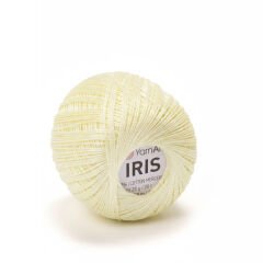 YARNART IRIS - MERCERIZED LACE YARN YELLOW - 912