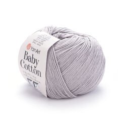 YARNART BABY COTTON - BABY YARN LIGHT GREY - 406
