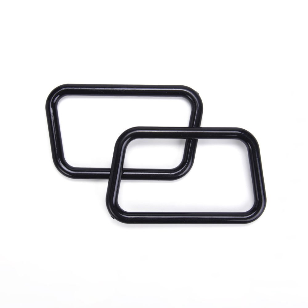 RECTANGULAR CYLINDER BAG HANDLE 2 PCS BLACK