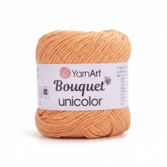 YARNART BOUQUET UNICOLOR -  KNITTING YARN LIGHT ORANGE - 3214