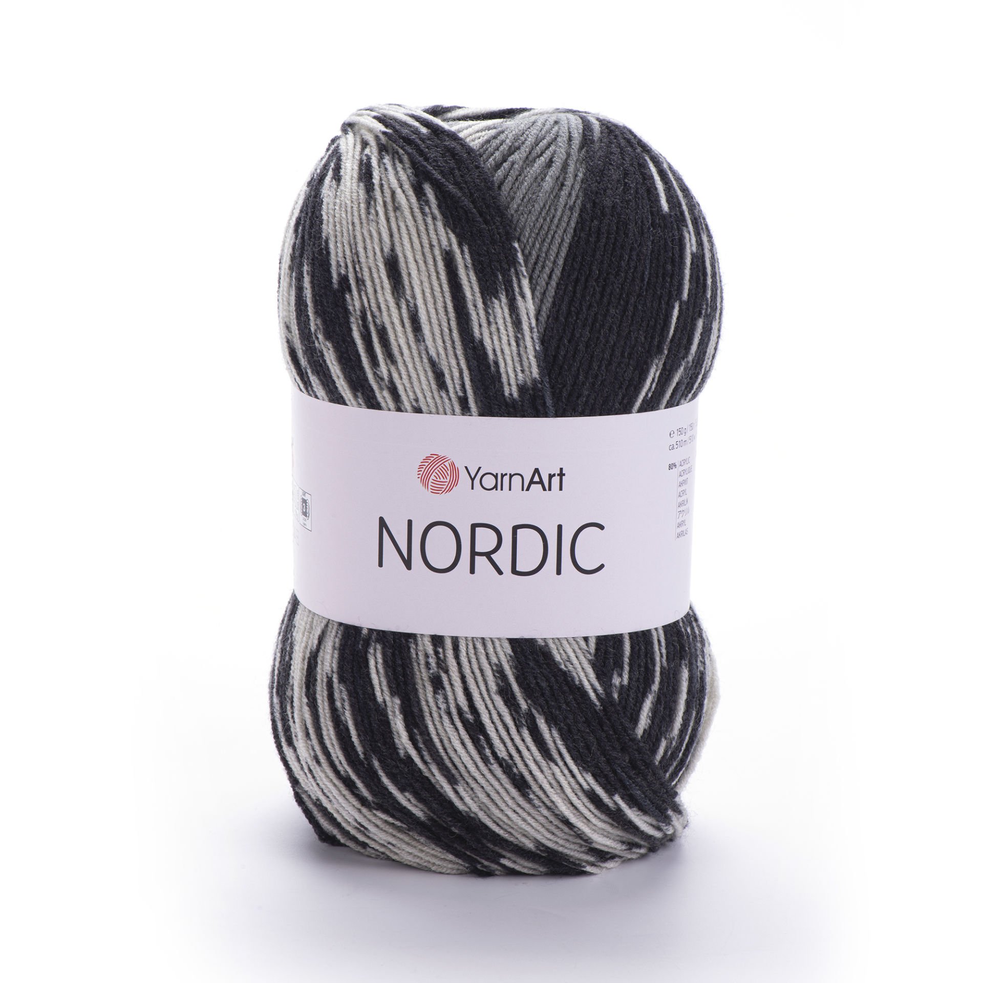 YARNART NORDIC - MULTICOLOR KNITTING YARN VARIEGATED - 650