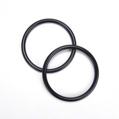 ACRYLIC ROUND CYLINDER BAG HANDLE 2 PCS BLACK