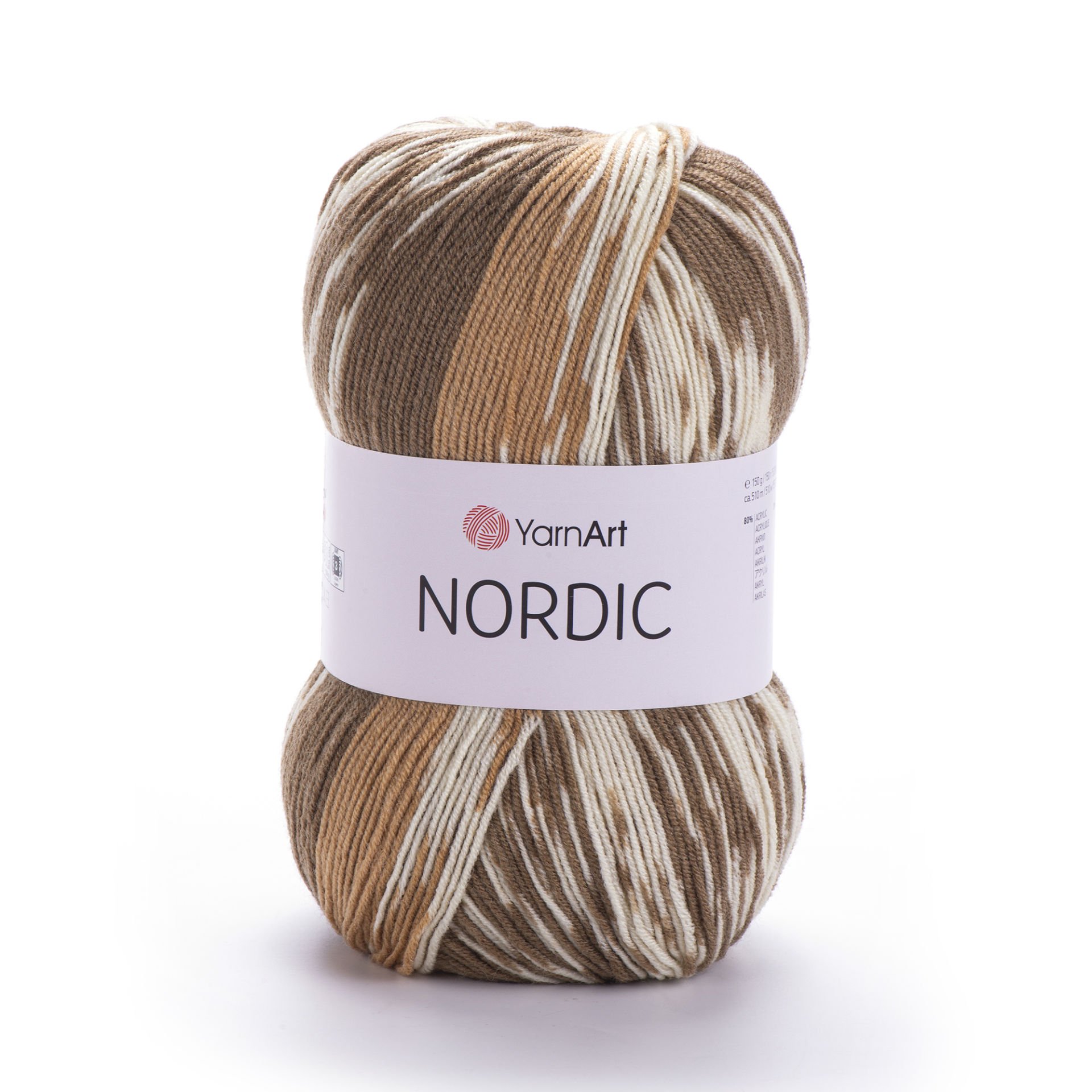 YARNART NORDIC - MULTICOLOR KNITTING YARN VARIEGATED - 653