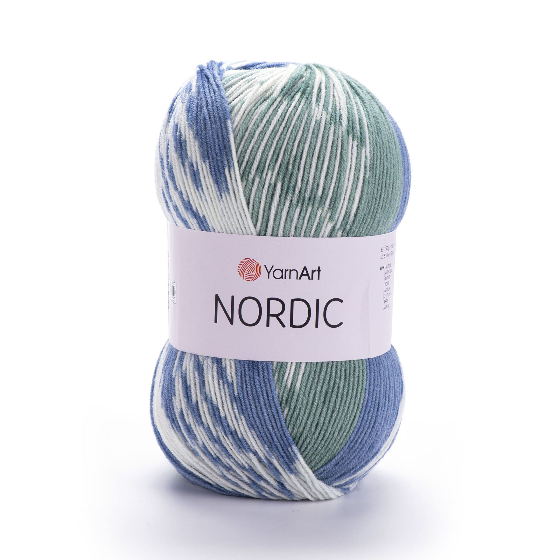 YARNART NORDIC - MULTICOLOR KNITTING YARN VARIEGATED - 654