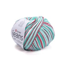 YARNART JEANS SOFT COLORS - MULTICOLOR KNITTING YARN VARIEGATED - 6215