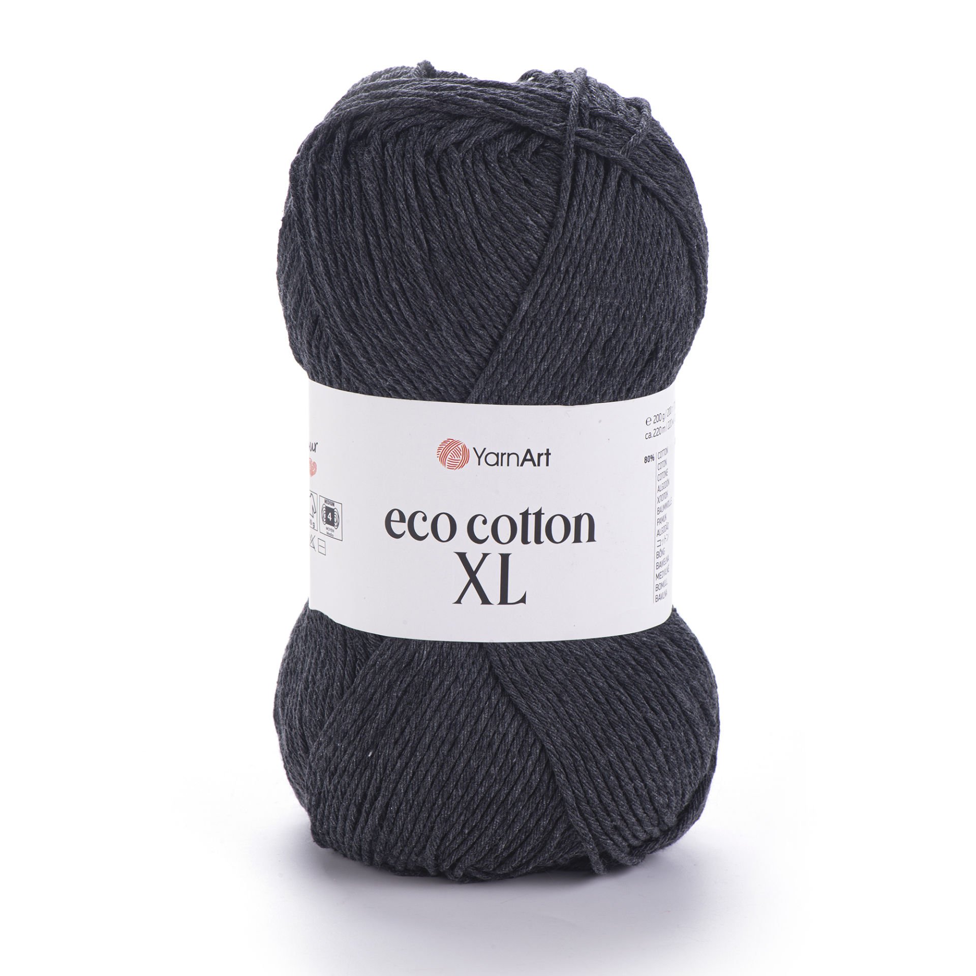YARNART ECO COTTON XL - KNITTING YARN ANTHRACITE - 780
