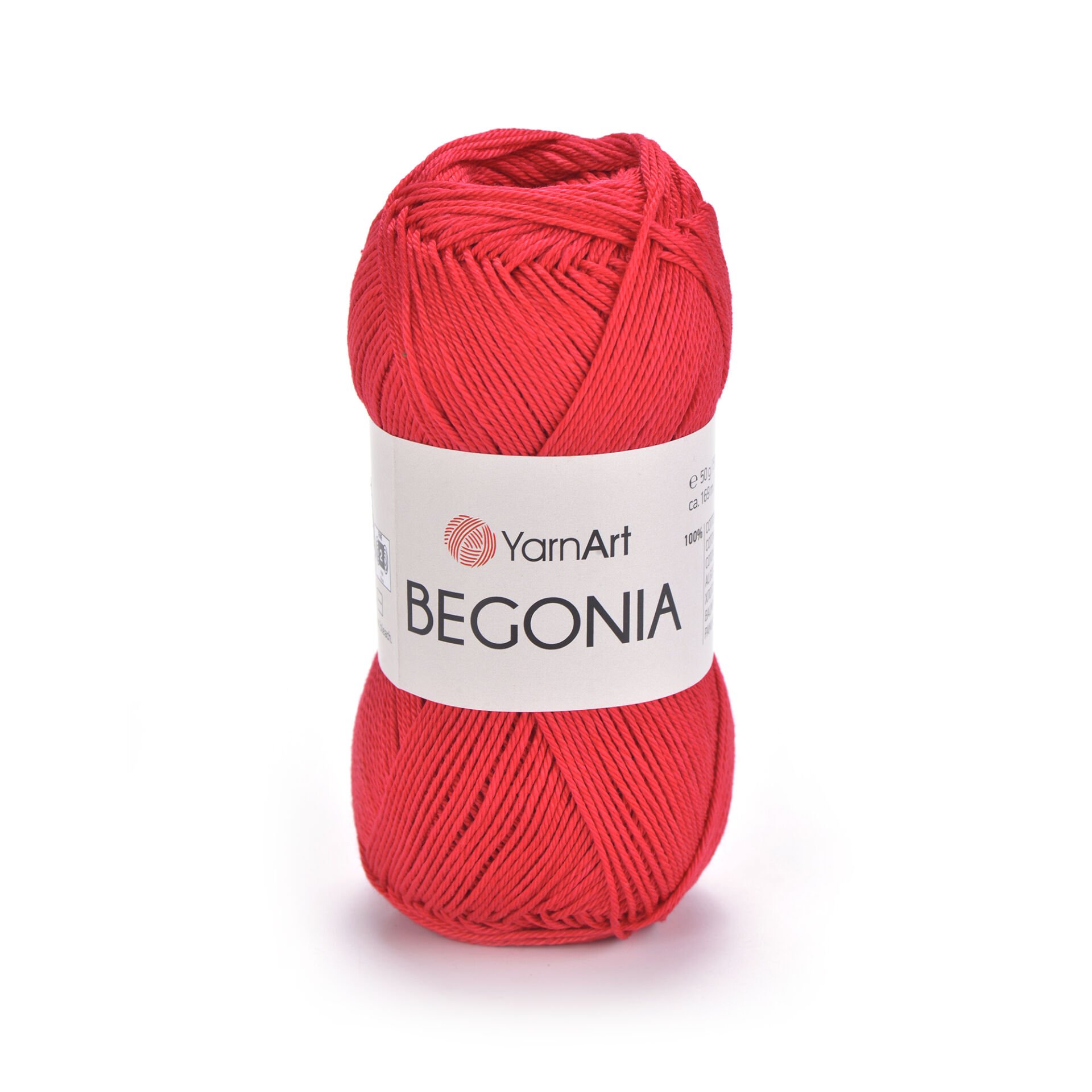 YARNART BEGONIA - MERCERIZED KNITTING YARN RED - 6328