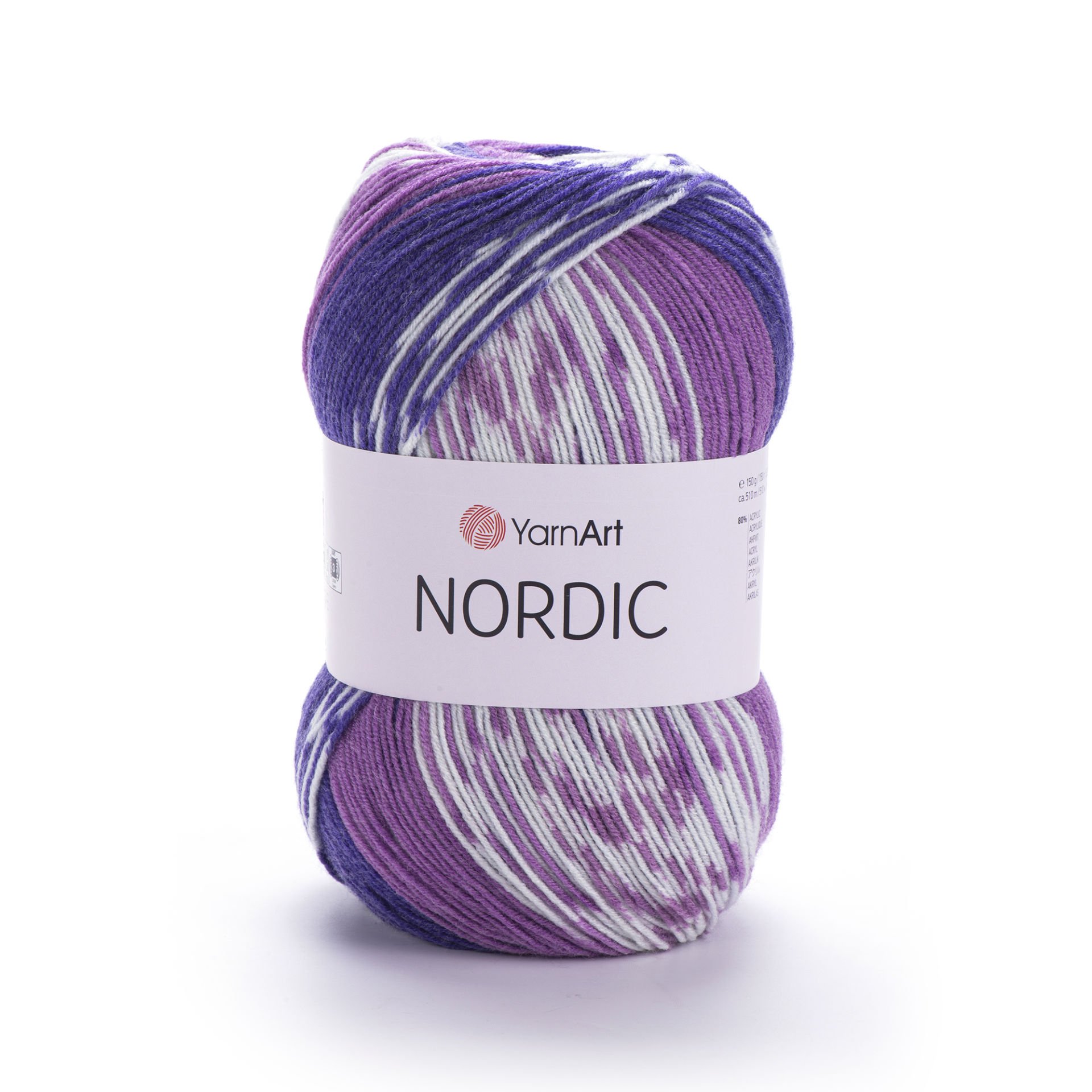 YARNART NORDIC - MULTICOLOR KNITTING YARN VARIEGATED - 658