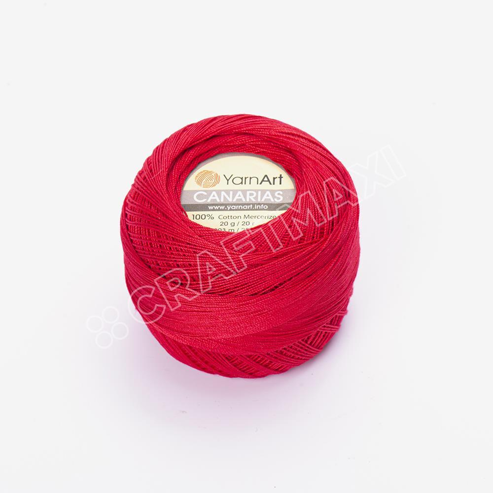 YARNART CANARIAS - MERCERIZED LACE YARN RED - 6328