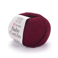 YARNART BABY COTTON - BABY YARN DARK RED - 428
