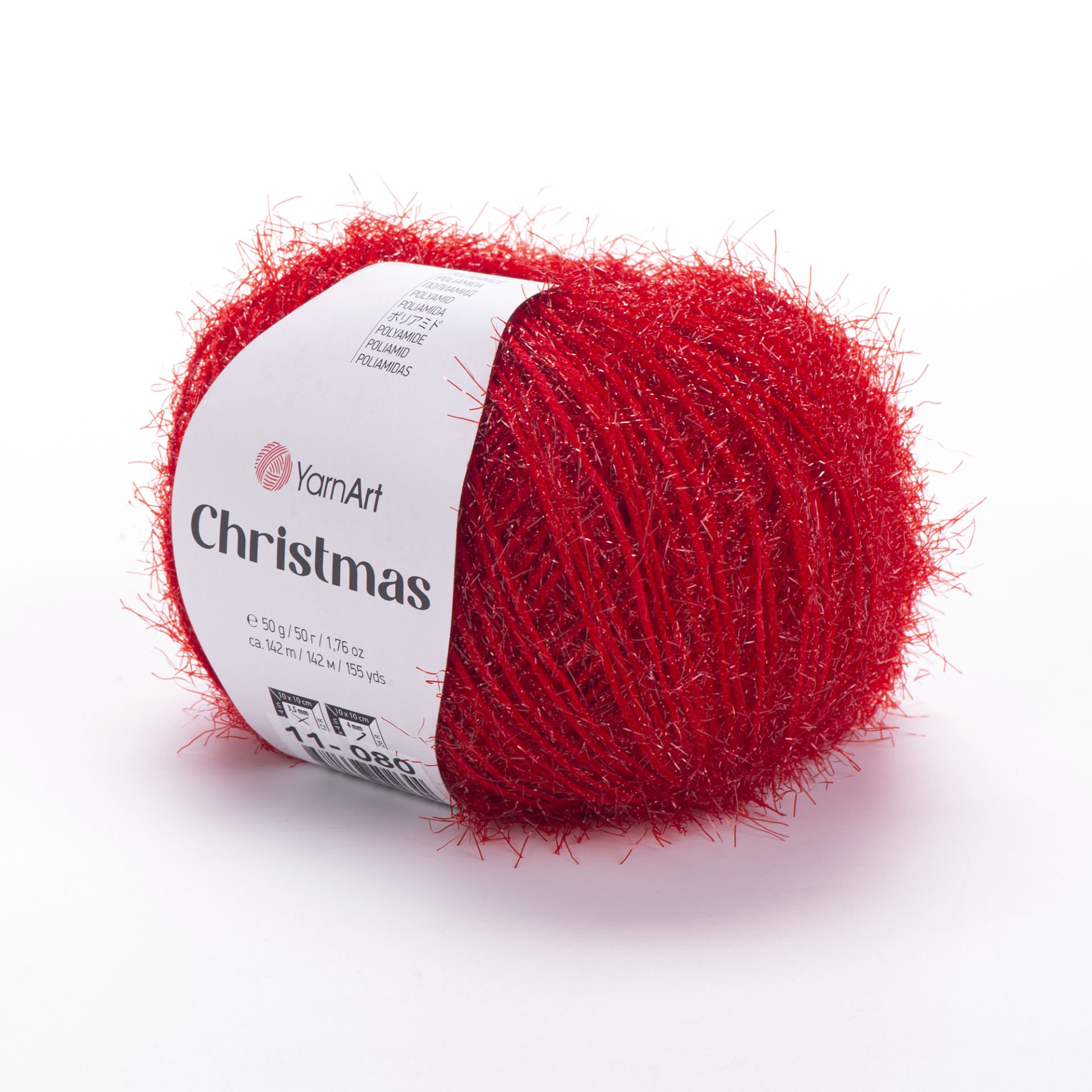 YARNART CHRISTMAS - SPARKLY KNITTING YARN RED - 11